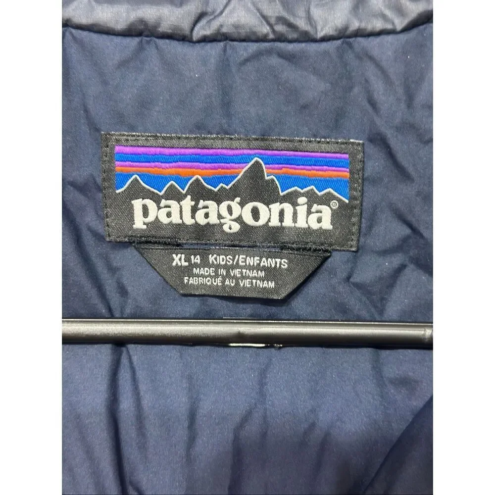 Patagonia Nano Puffer Dark Blue Winter Jacket Coat Kid's XL (14)